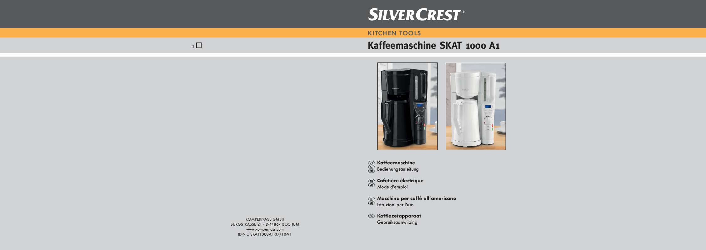 Machine A Cafe Silvercrest Mode D Emploi